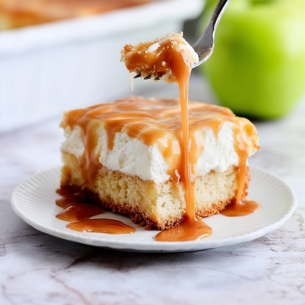 Caramel Apple Poke Cake Recipe - Recipe Image