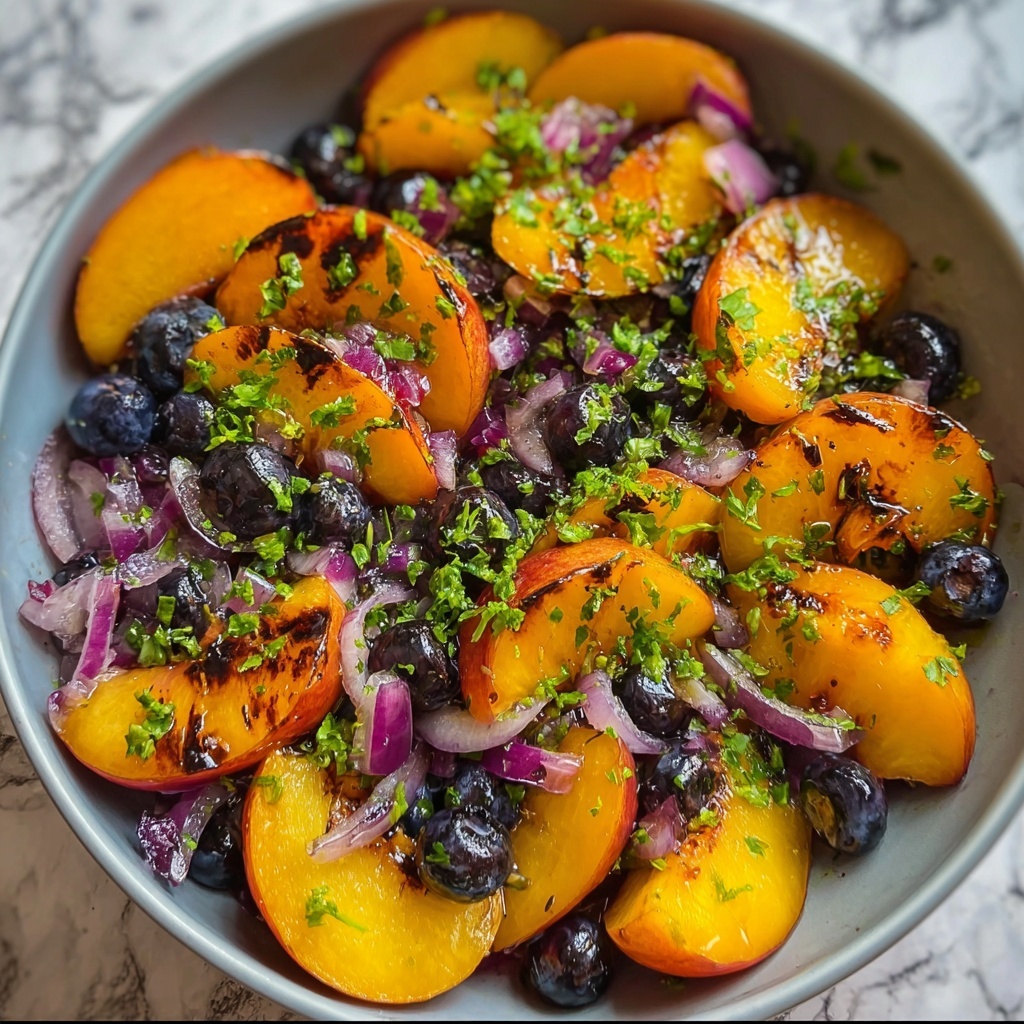 Grilled Peach Blueberry Salad Recipe - Recipe Image