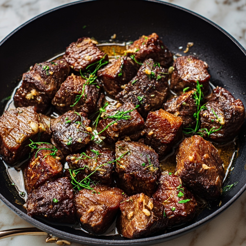 Cajun Garlic Butter Steak Bites Recipe - Recipe Image