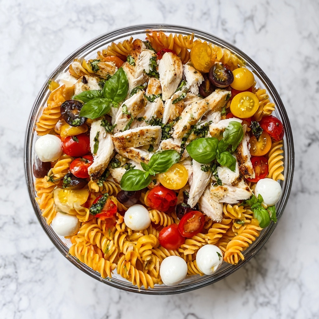 Delicious Chicken Caprese Pasta Salad for Quick Dinners Recipe - Recipe Image