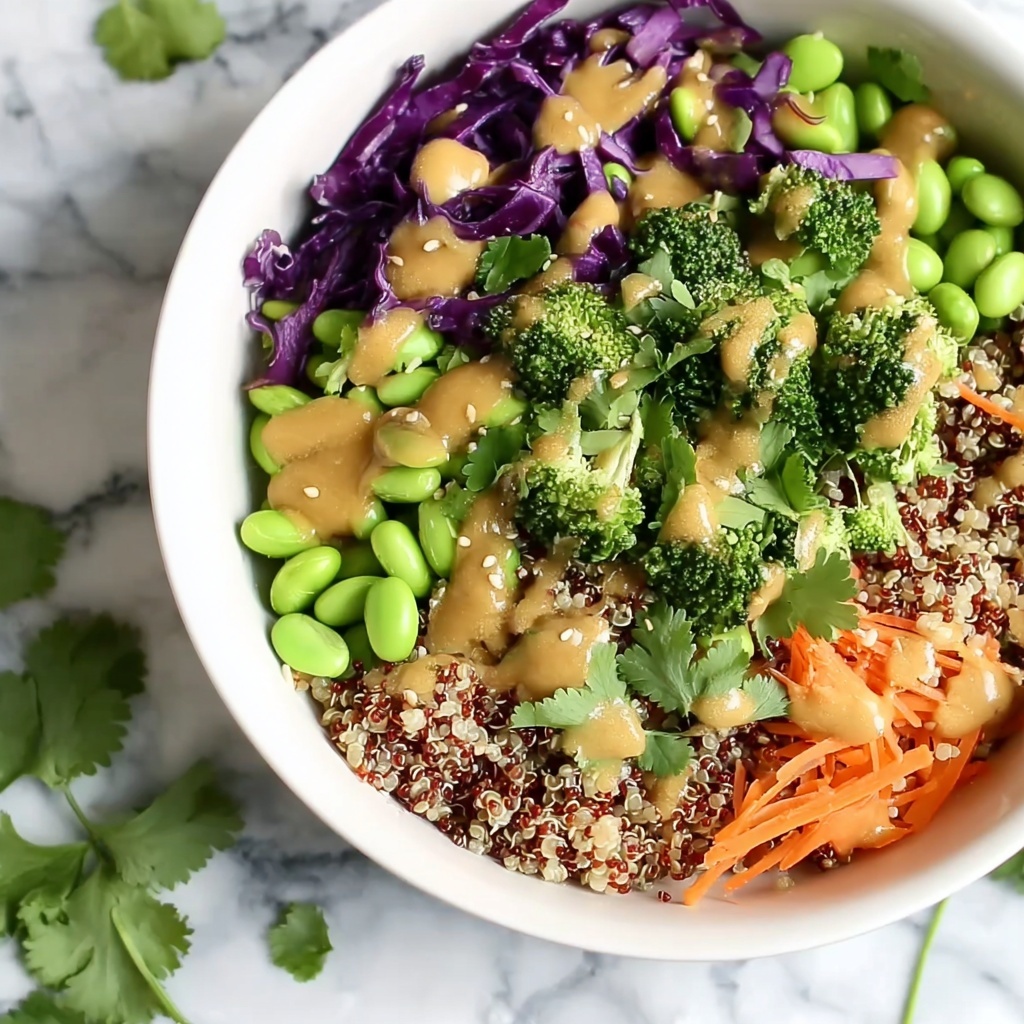 Crunchy Asian Edamame Salad with Peanut Dressing Recipe - Recipe Image