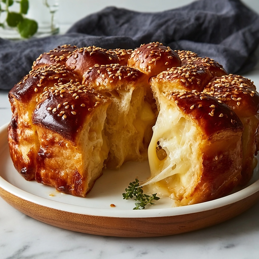 Honeycomb Bread Stuffed with Cheese and Olives Recipe - Recipe Image