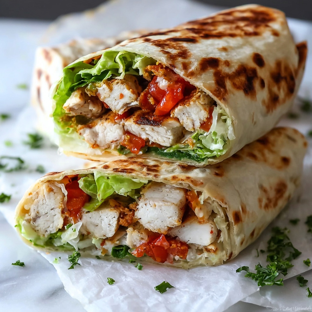 Grilled Garlic Chicken Wraps Recipe - Recipe Image