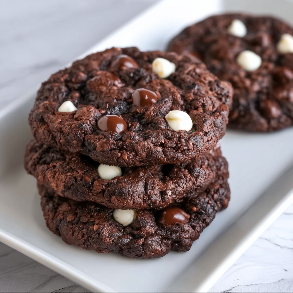 Flourless Triple Chocolate Cookies Recipe - Recipe Image