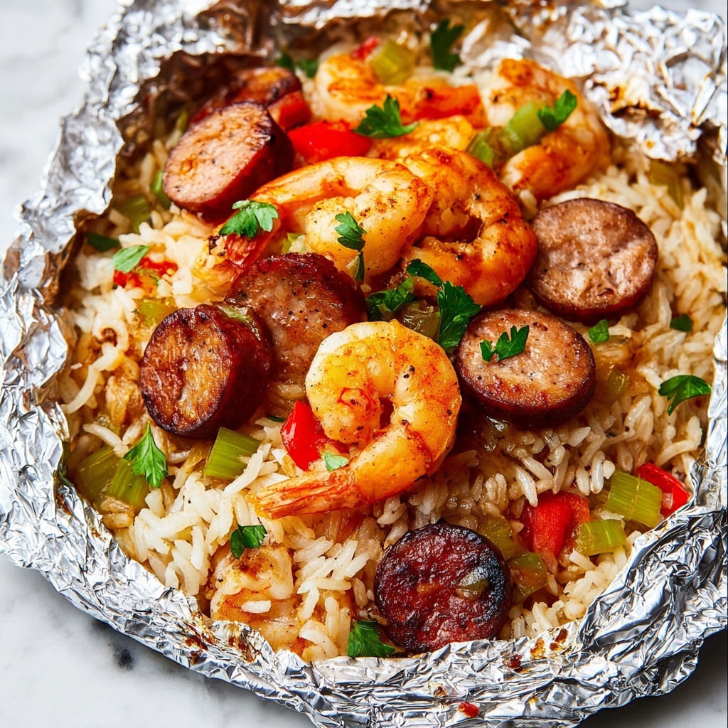 Jambalaya Foil Packets Recipe - Recipe Image