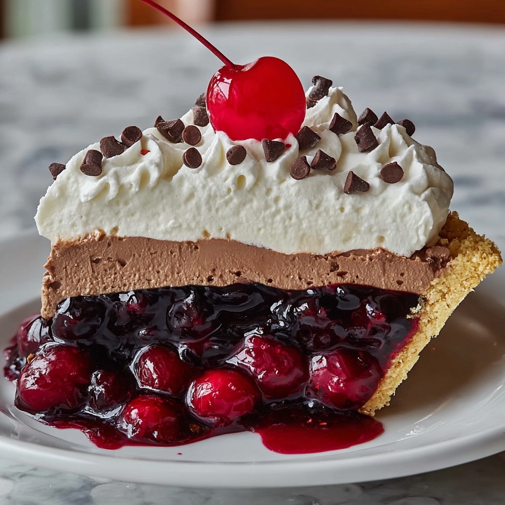 Chocolate Cherry Cream Pie Recipe - Recipe Image