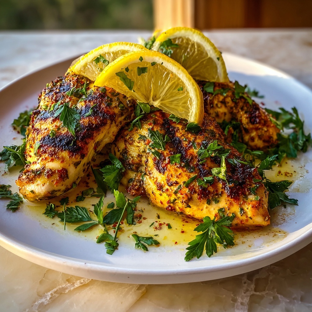 Zesty Grilled Lemon Chicken Breast Recipe - Recipe Image