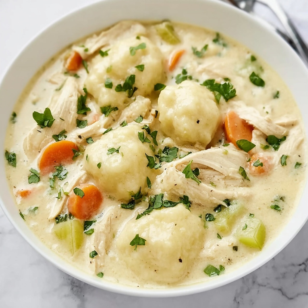 Cozy Stovetop Chicken and Dumplings for Easy Comfort Food Recipe - Recipe Image