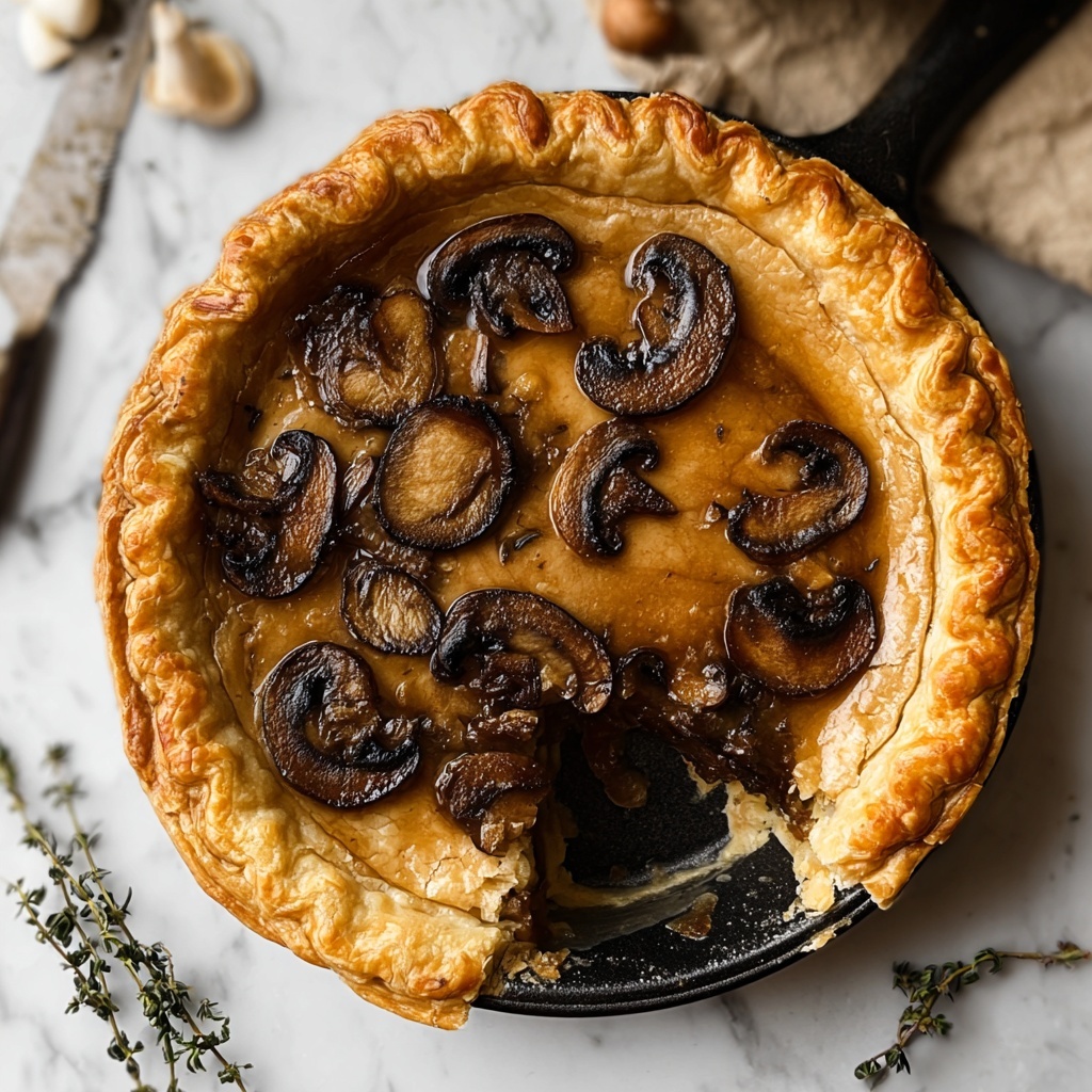 Creamy Mushroom Pot Pie with Flaky Crust Recipe - Recipe Image