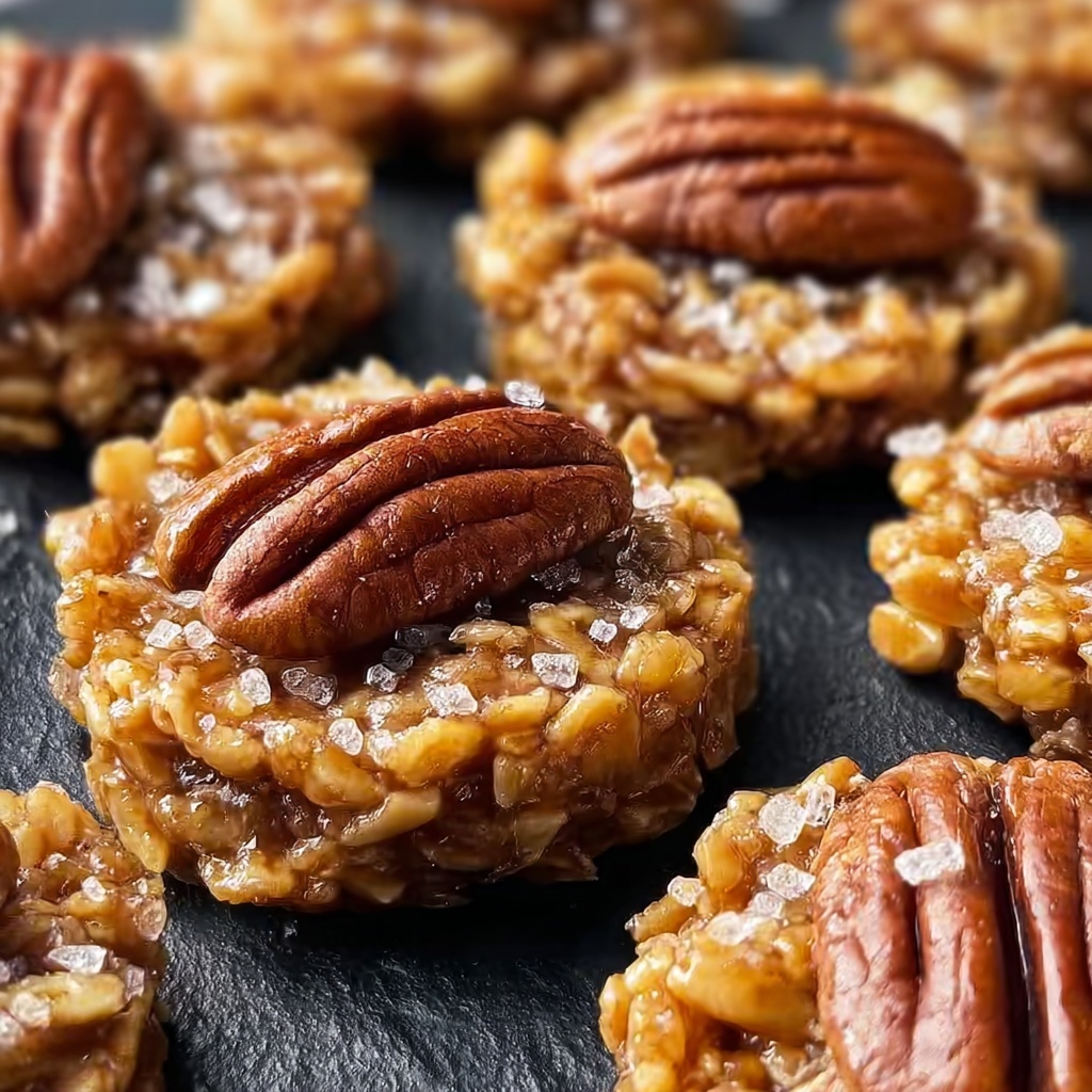 No-Bake Pecan Coconut Praline Cookies Recipe - Recipe Image