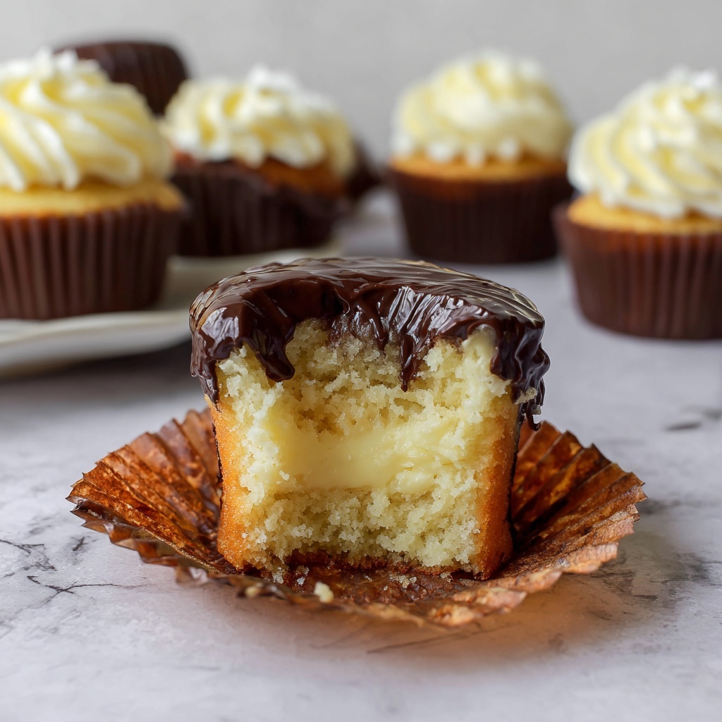 Daddy's Boston Cream Cupcakes Recipe - Recipe Image