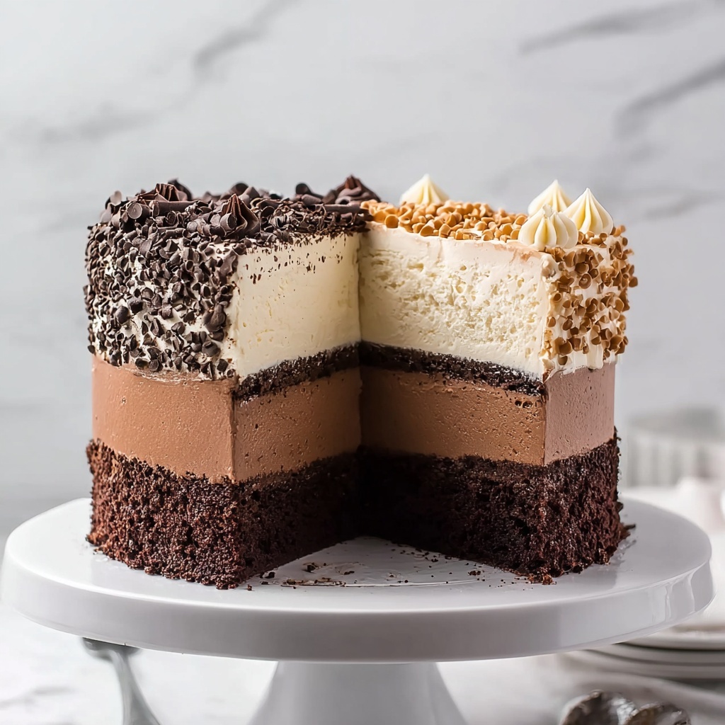 Tuxedo Cake: A Triple Chocolate Mousse Delight Recipe - Recipe Image