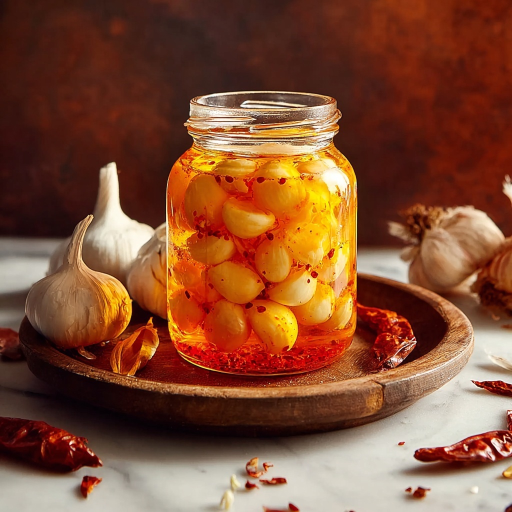 Spicy Pickled Garlic (TikTok Copycat) Recipe - Recipe Image