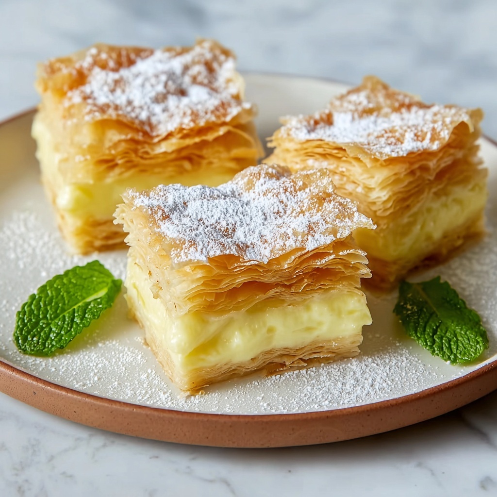 Authentic Greek Bougatsa with Creamy Custard Recipe - Recipe Image