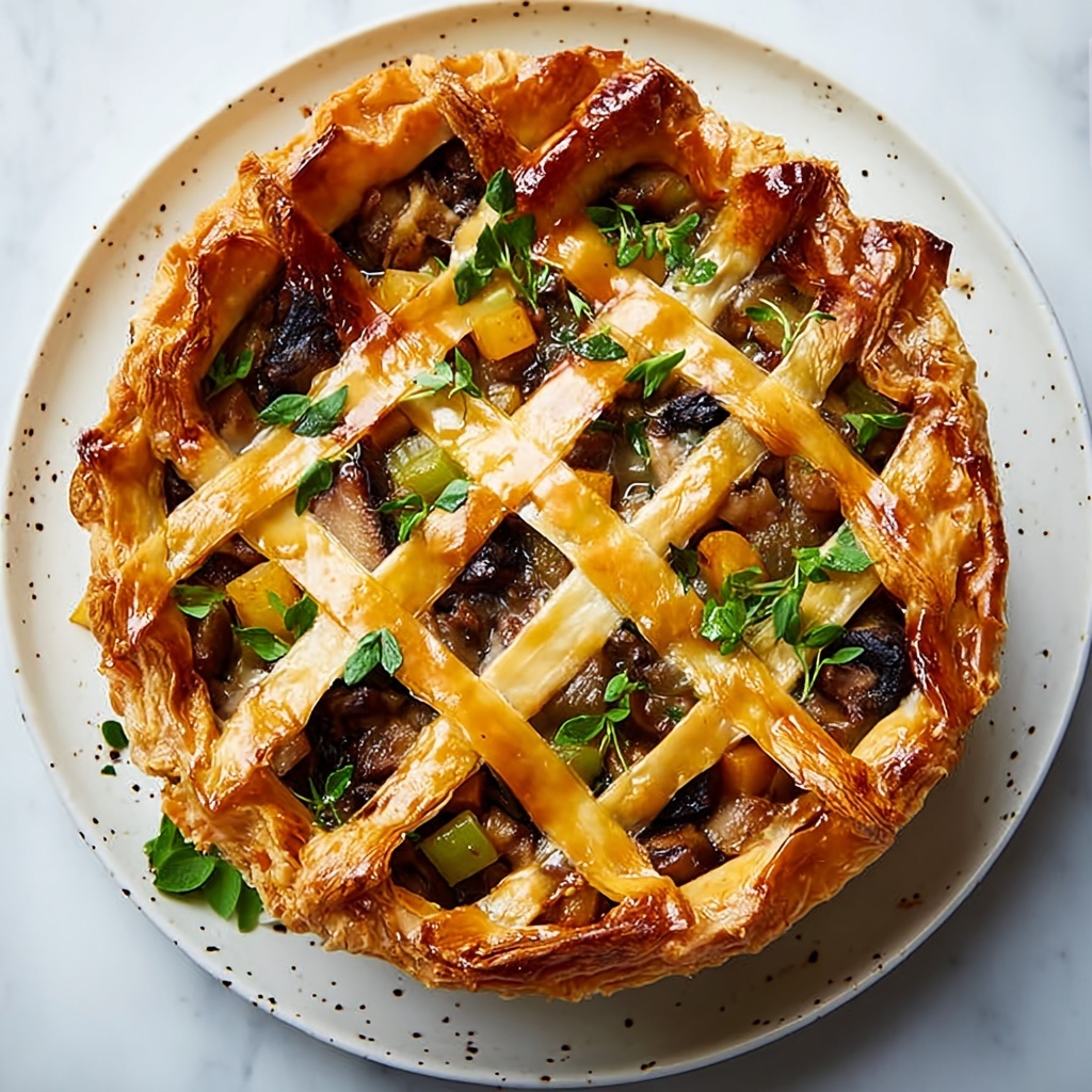 Vegetarian Mushroom and Leek Pie Recipe - Recipe Image