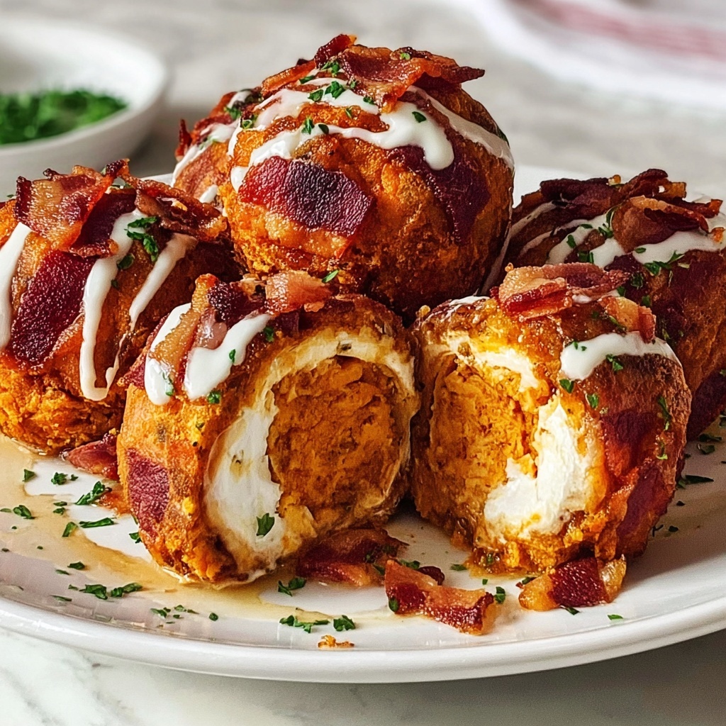 Buffalo Chicken Bacon Mozzarella Bombs Recipe - Recipe Image