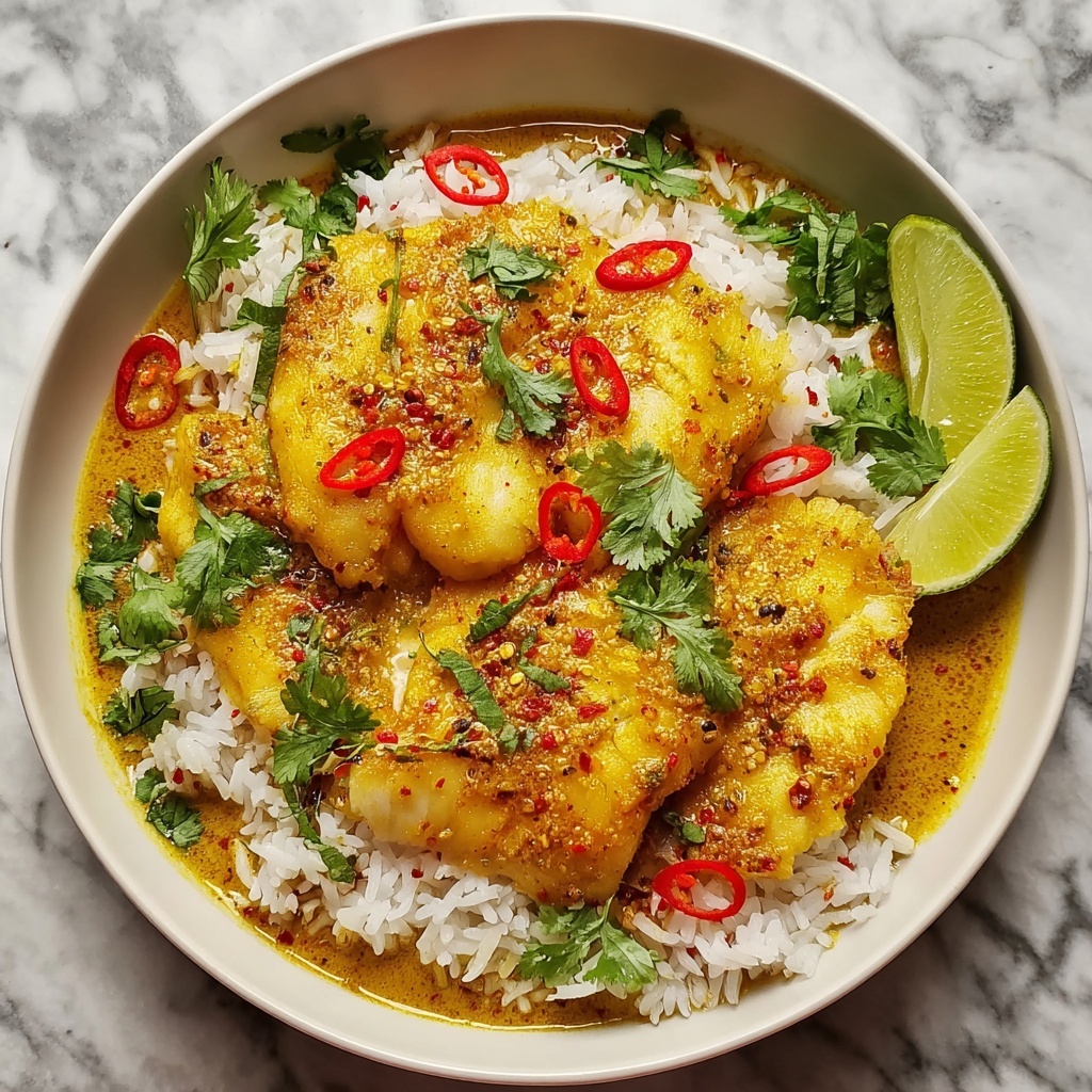 Coconut Lime Fish Curry with Jasmine Rice Recipe - Recipe Image