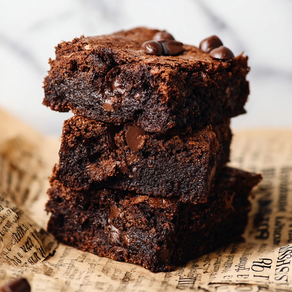 Fudgy Vegan Gluten-Free Brownies Recipe - Recipe Image
