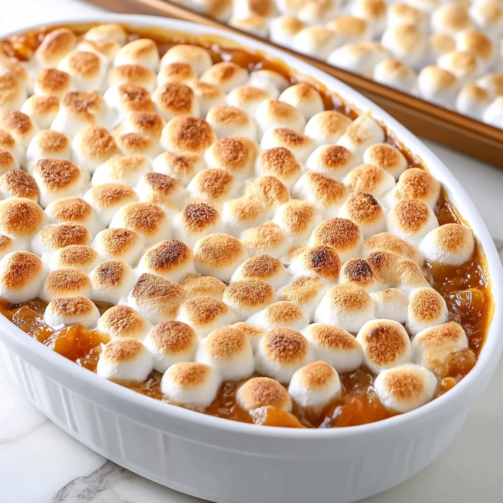 Sweet Potato Casserole with Marshmallow and Streusel Topping Recipe - Recipe Image