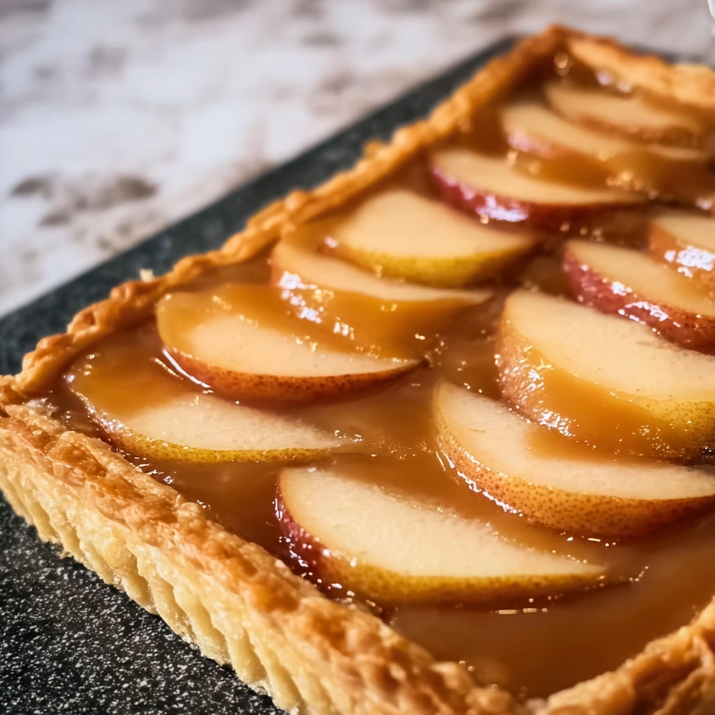 Pear Tart with Hazelnbacked Pears and Cream Cheese Filling Recipe - Recipe Image
