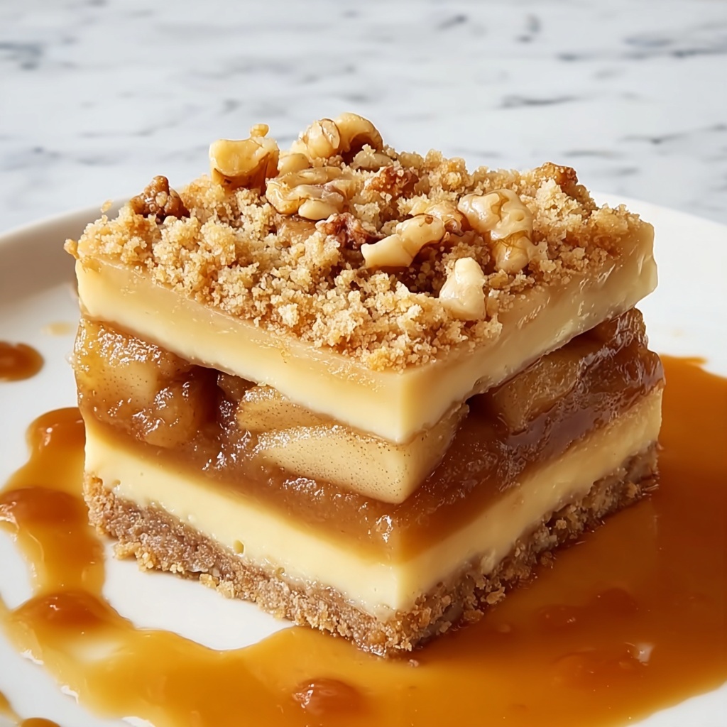 Apple Pie Bars with Salted Caramel Drizzle Recipe - Recipe Image