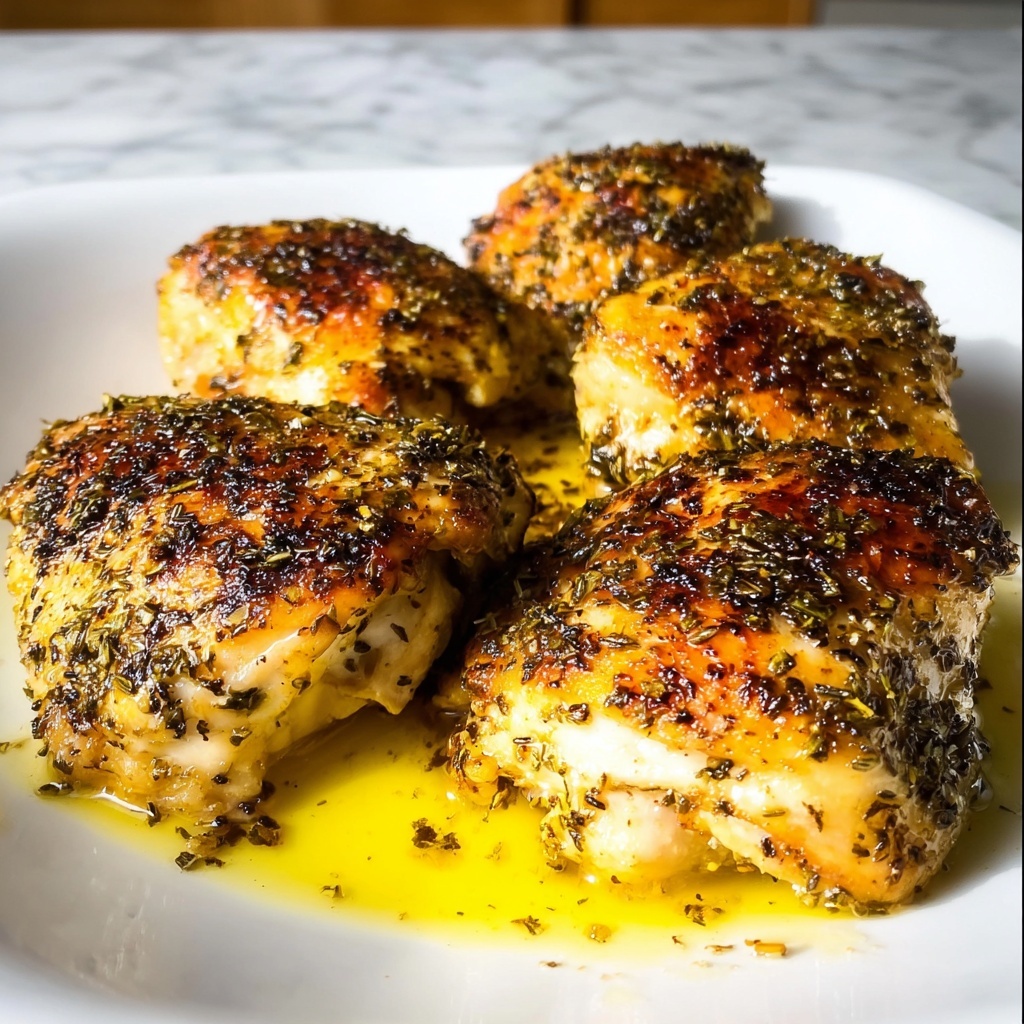 High Protein Herb Garlic Baked Chicken Recipe - Recipe Image