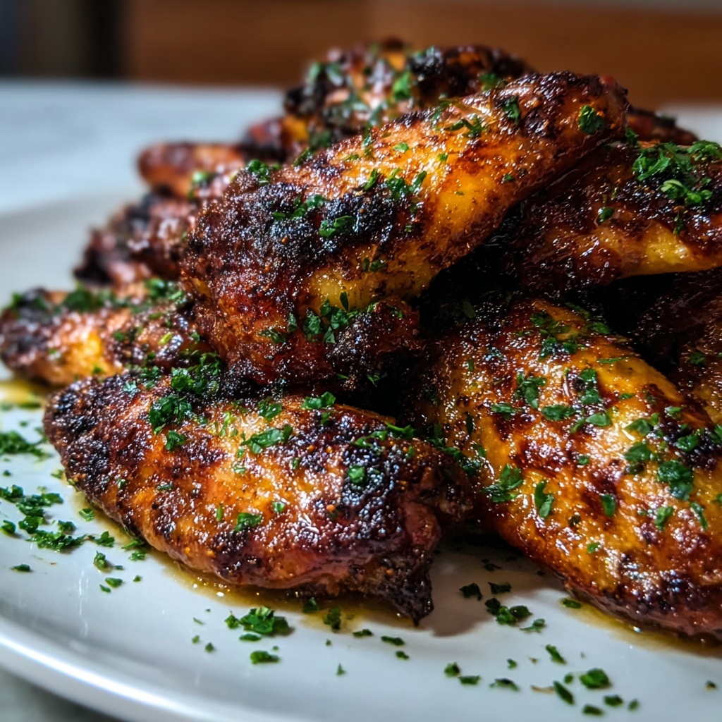 Baked Lemon Garlic Chicken Wings Recipe - Recipe Image