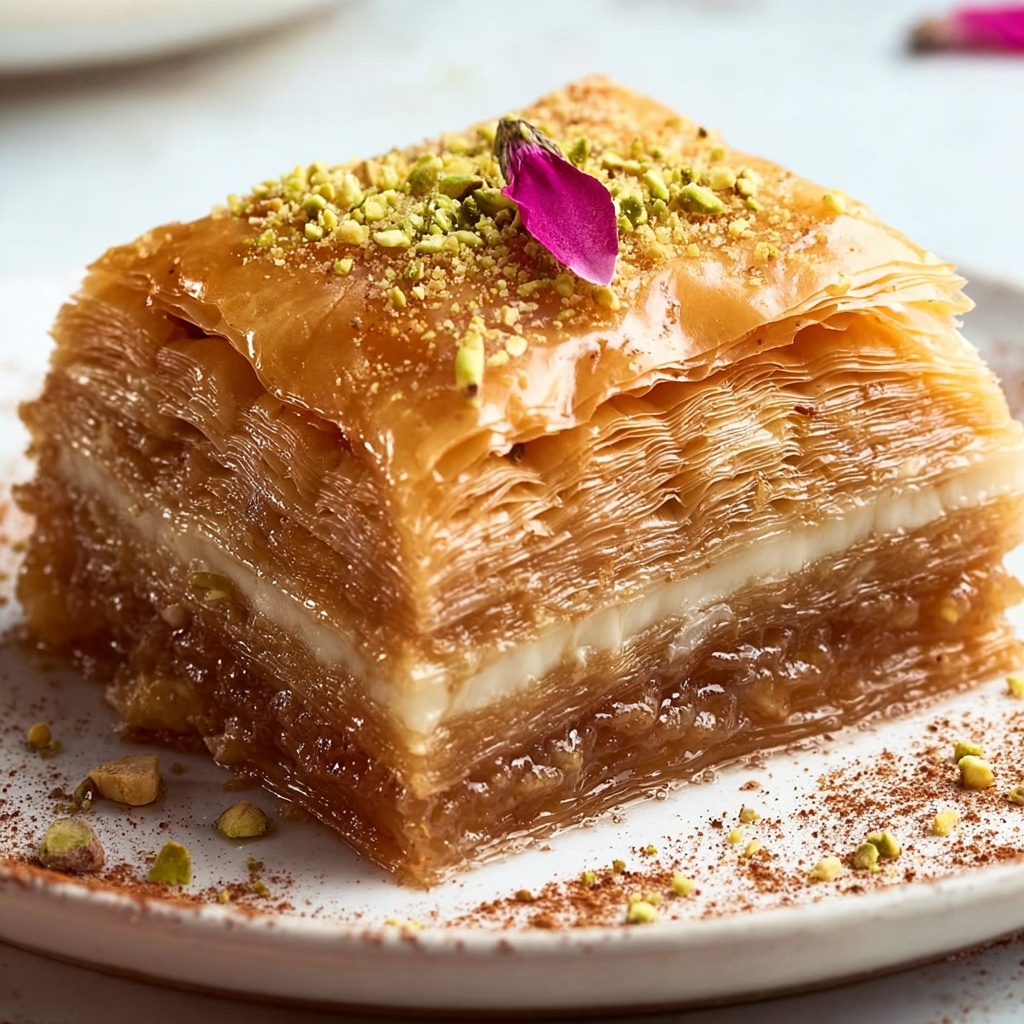 Irresistible Rose Water Baklava Cake Recipe - Recipe Image