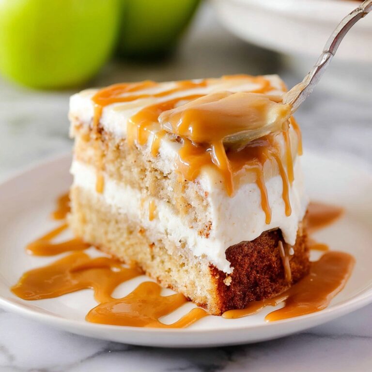 Caramel Apple Poke Cake Recipe