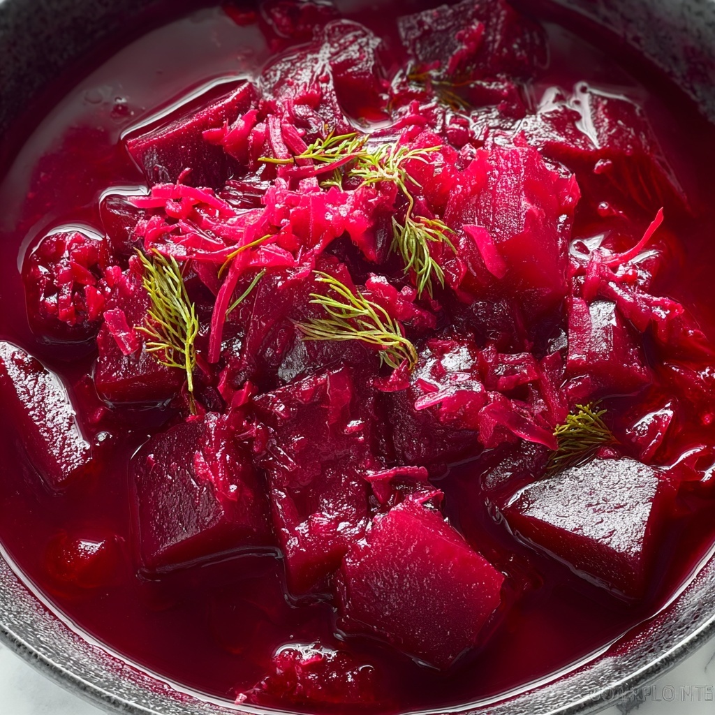 Ukrainian Beet Soup (Borscht) in Pressure Cooker Recipe - Recipe Image