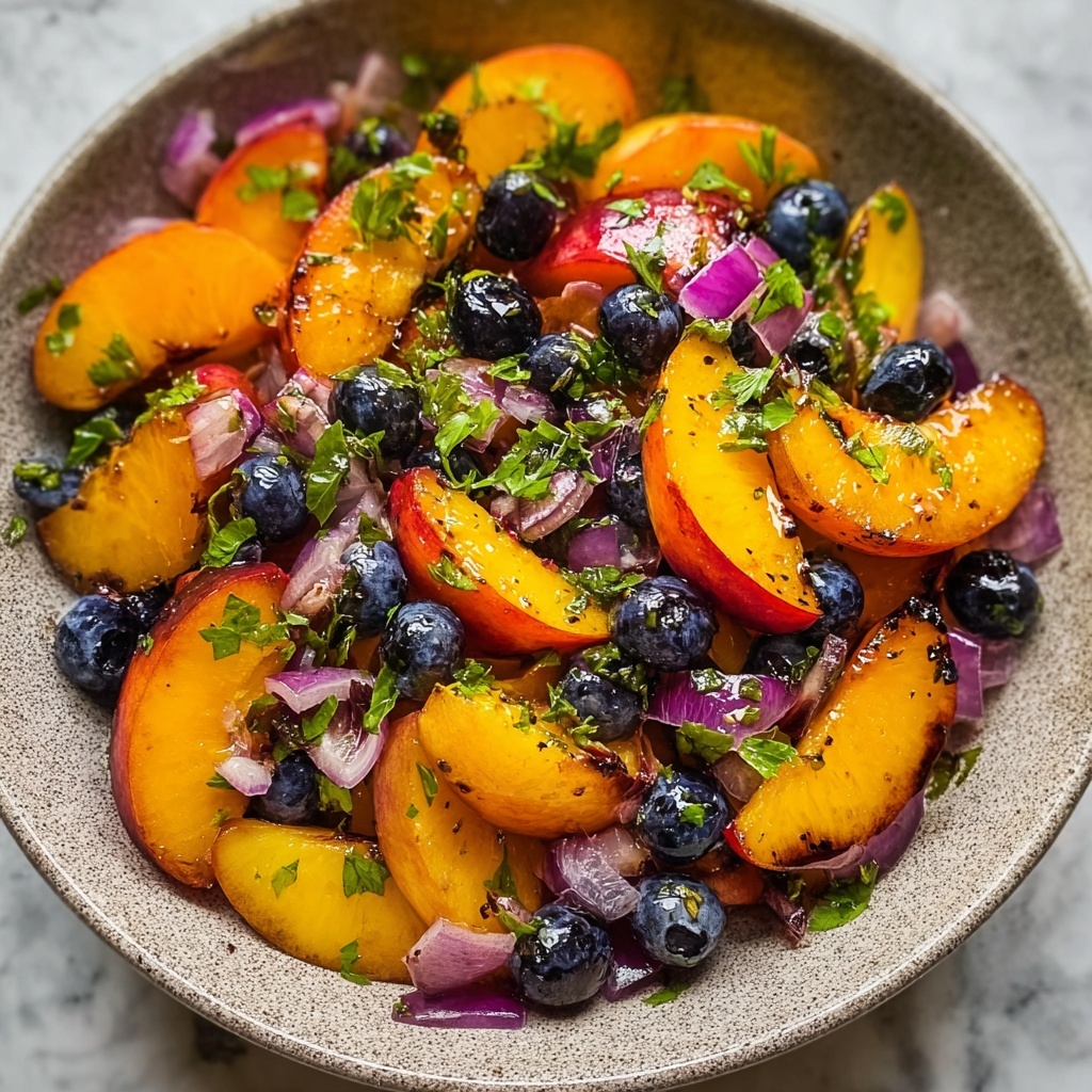 Grilled Peach Blueberry Salad Recipe - Recipe Image
