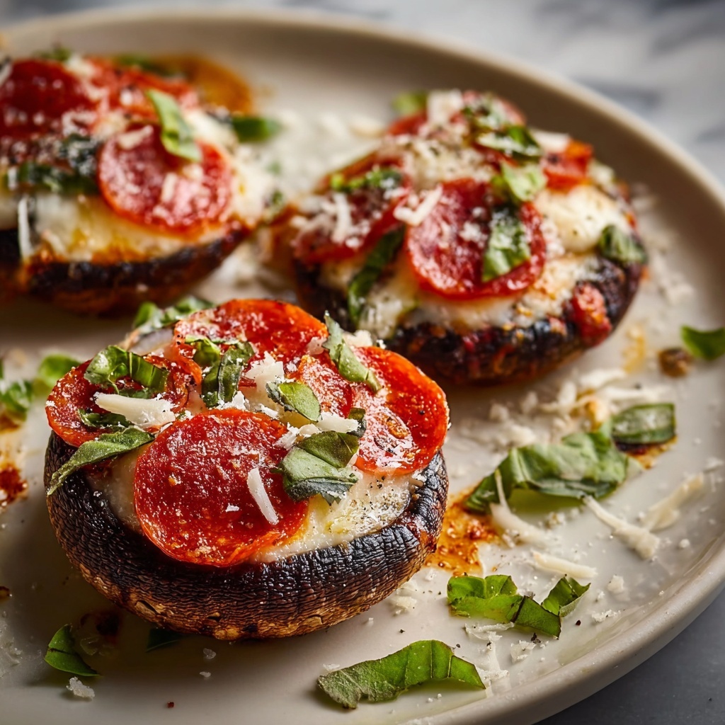 Pizza Stuffed Portobello Mushrooms Recipe - Recipe Image