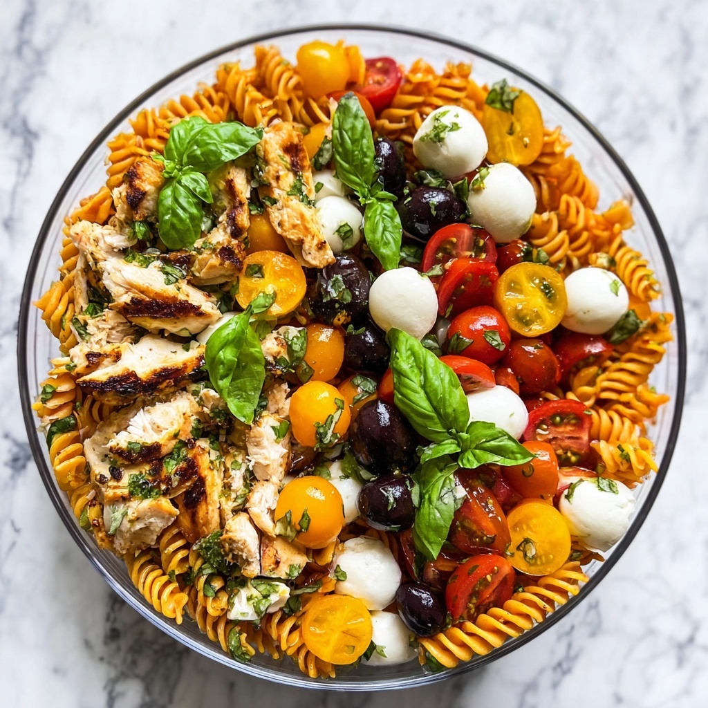 Delicious Chicken Caprese Pasta Salad for Quick Dinners Recipe - Recipe Image
