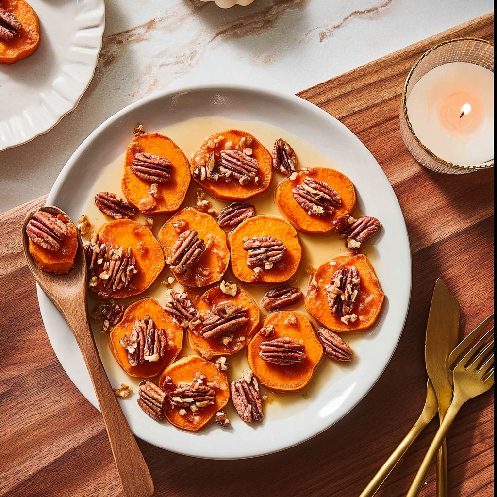 Maple Pecan Roasted Sweet Potato Slices Recipe - Recipe Image
