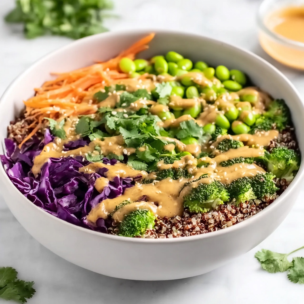 Crunchy Asian Edamame Salad with Peanut Dressing Recipe - Recipe Image