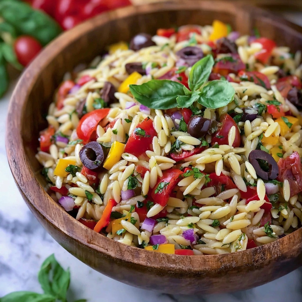 Mediterranean Healthy Orzo Salad Recipe - Recipe Image