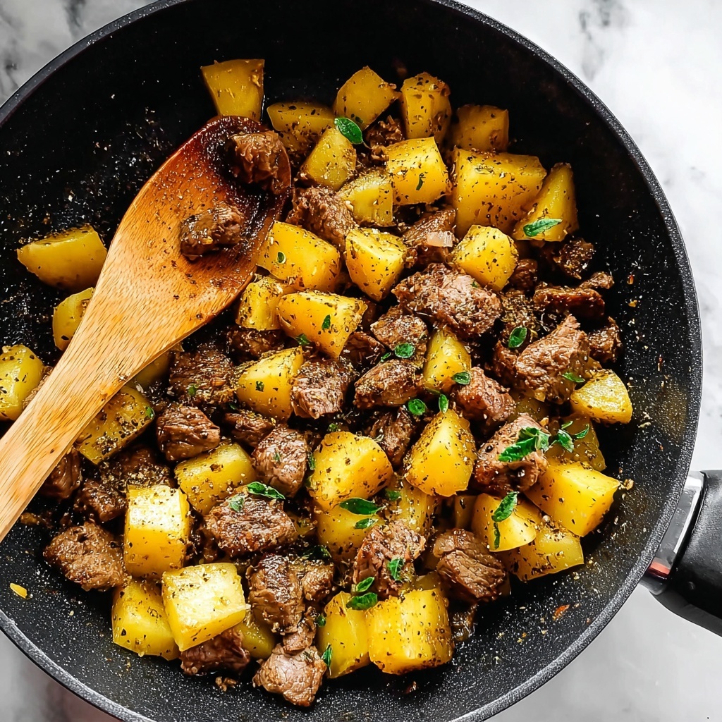 Garlic Butter Steak Bites with Herb Potatoes Recipe - Recipe Image
