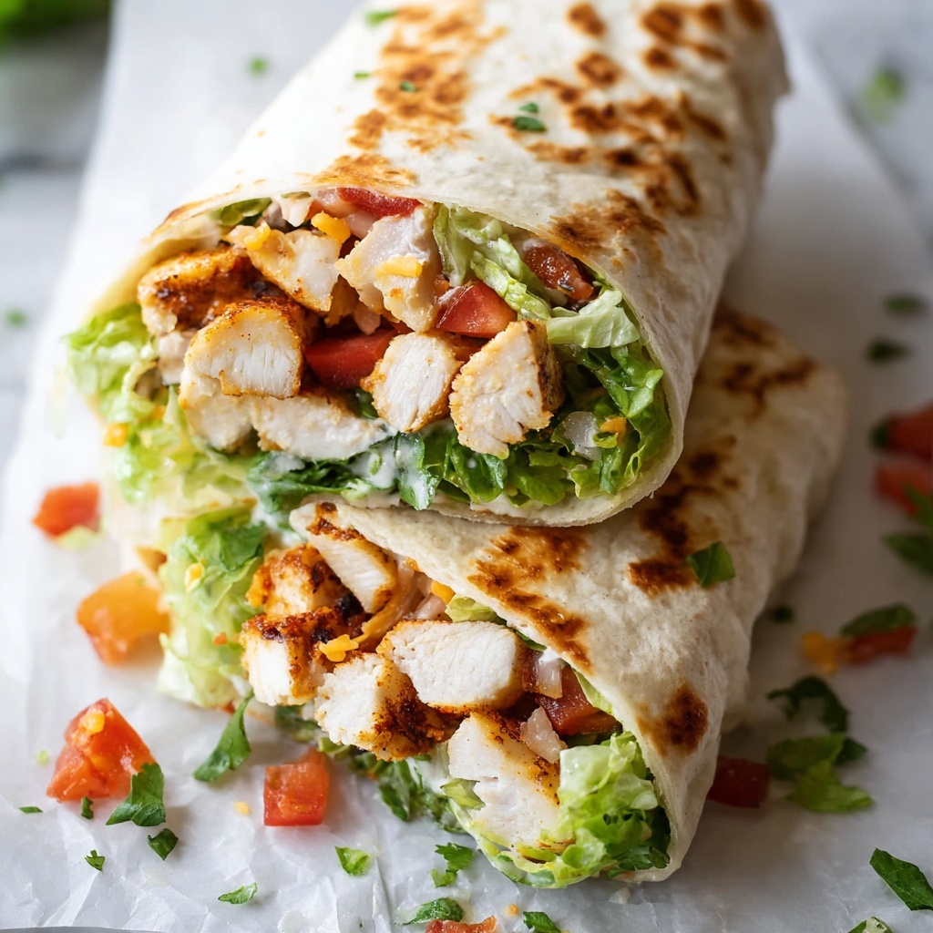 Grilled Garlic Chicken Wraps Recipe - Recipe Image