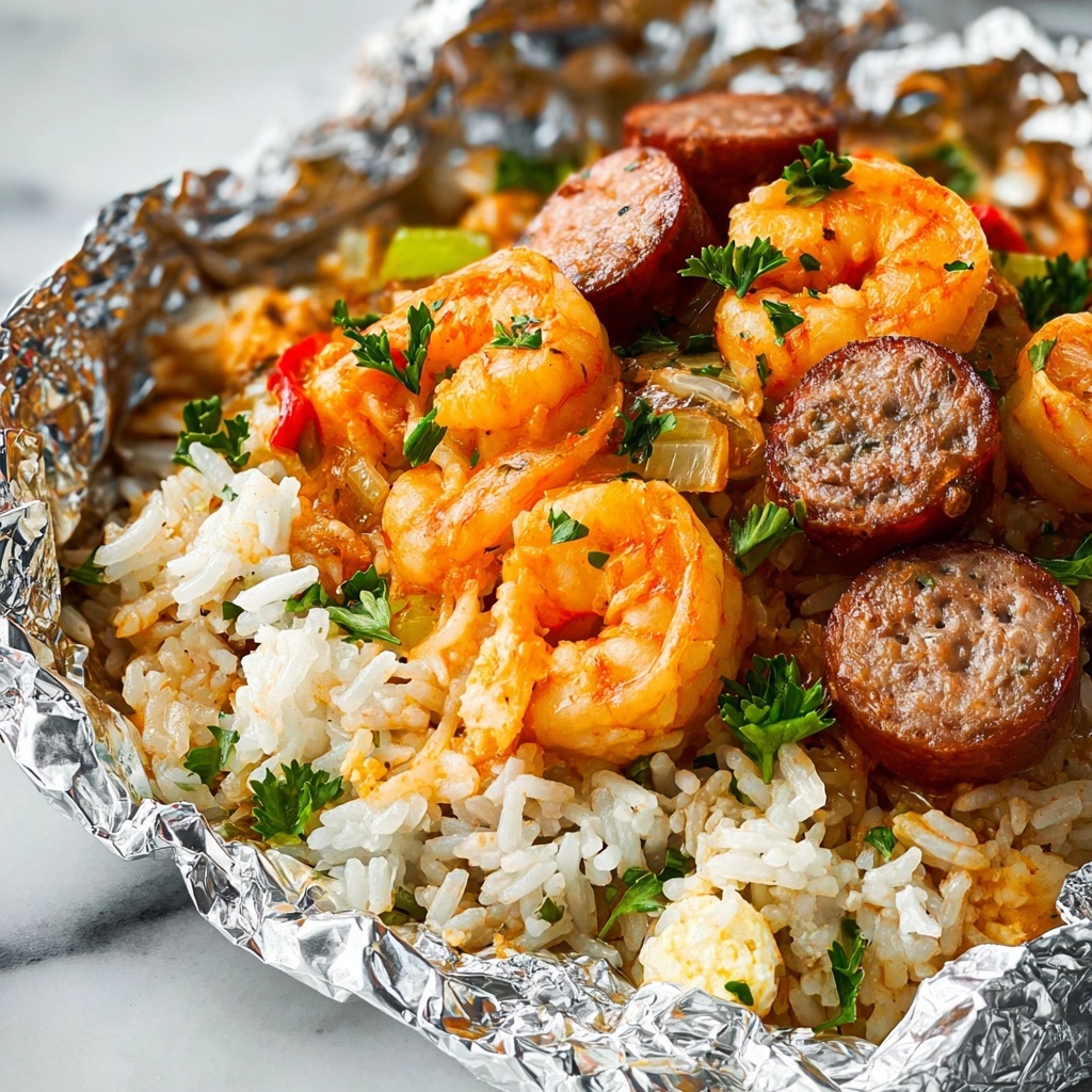 Jambalaya Foil Packets Recipe - Recipe Image