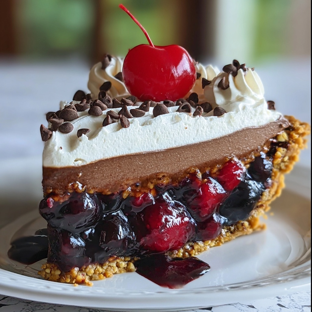 Chocolate Cherry Cream Pie Recipe - Recipe Image