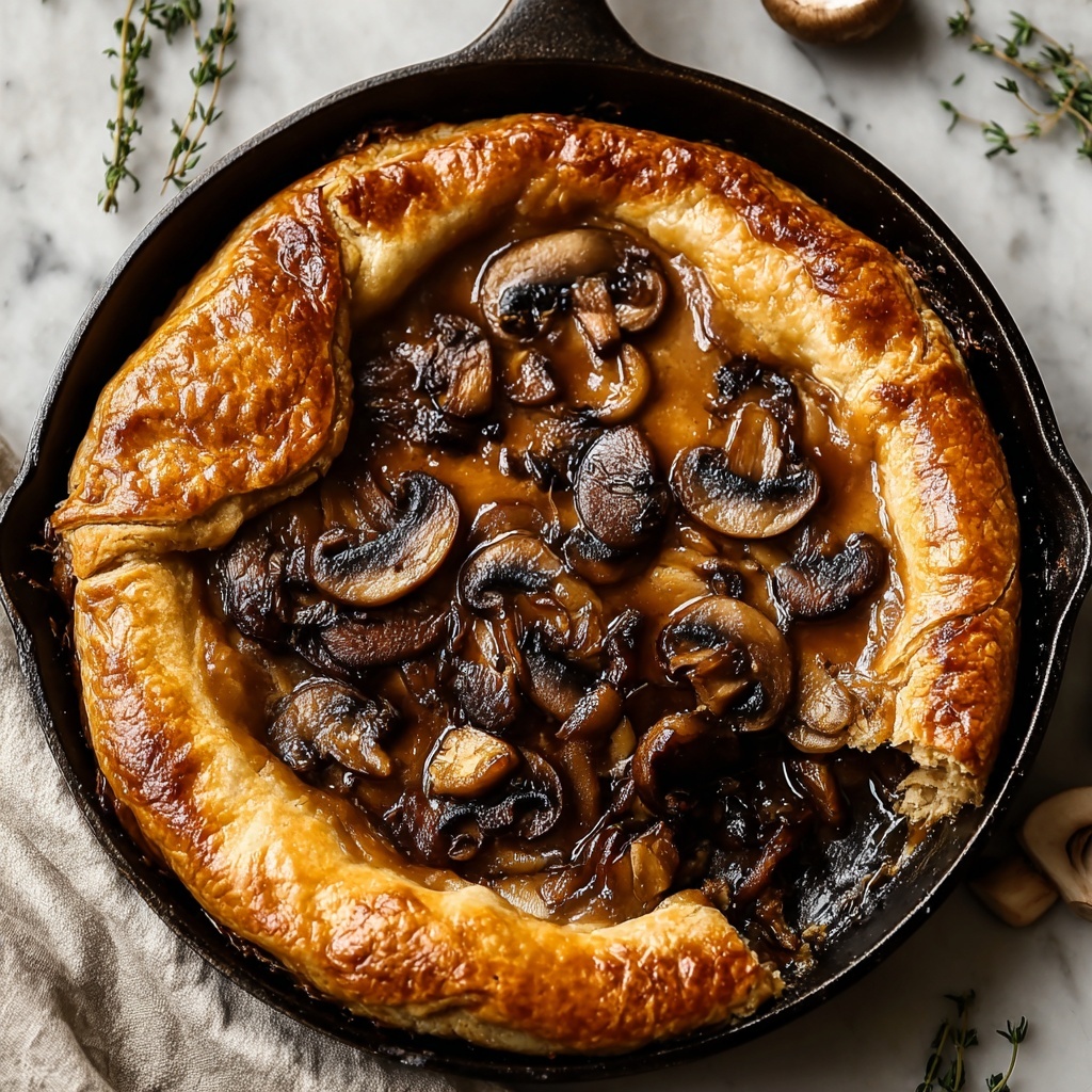 Creamy Mushroom Pot Pie with Flaky Crust Recipe - Recipe Image