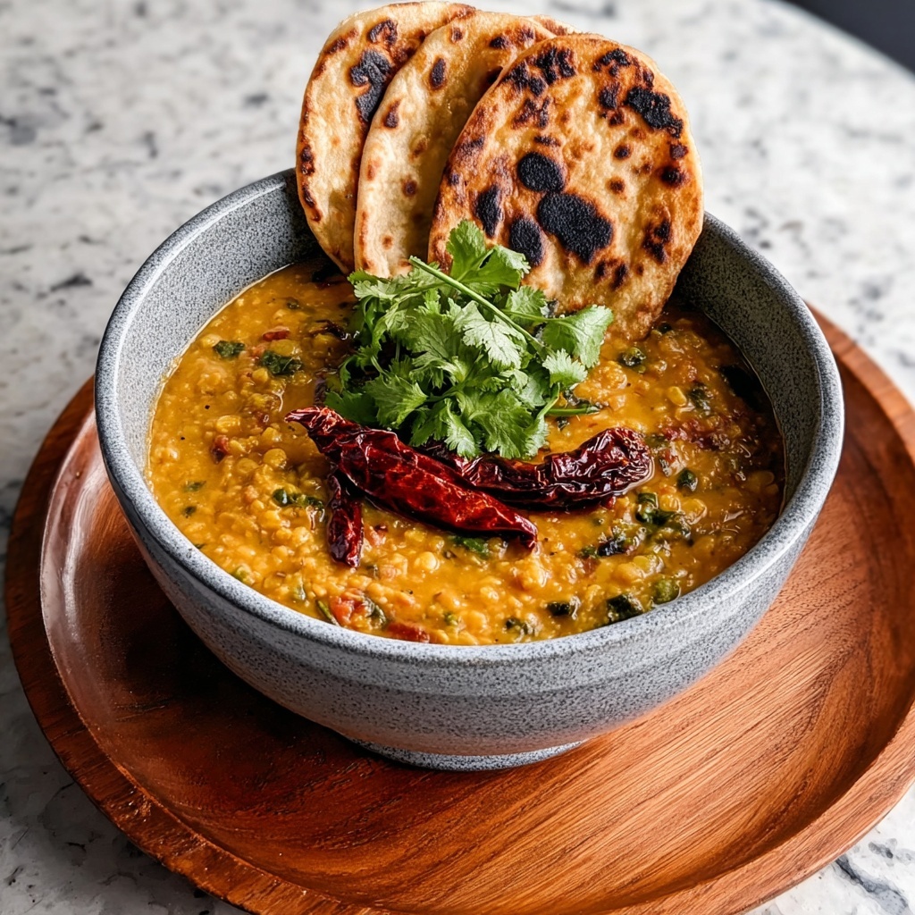 Sri Lankan Dhal Curry with Coconut Roti Recipe - Recipe Image