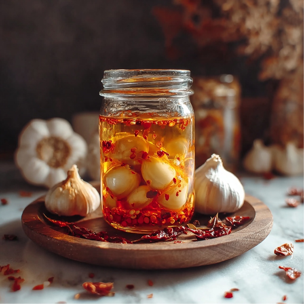 Spicy Pickled Garlic (TikTok Copycat) Recipe - Recipe Image