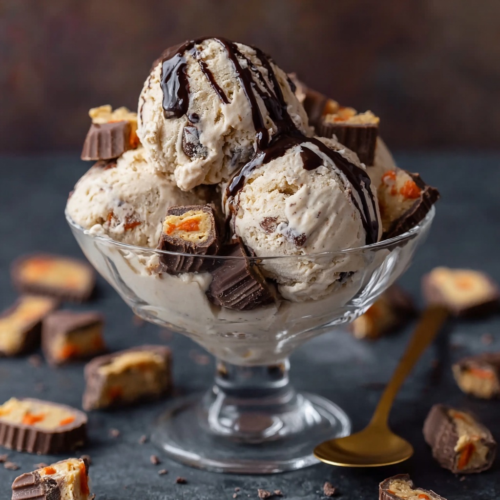 Keto Peanut Butter Chocolate Chunk Ice Cream Recipe - Recipe Image