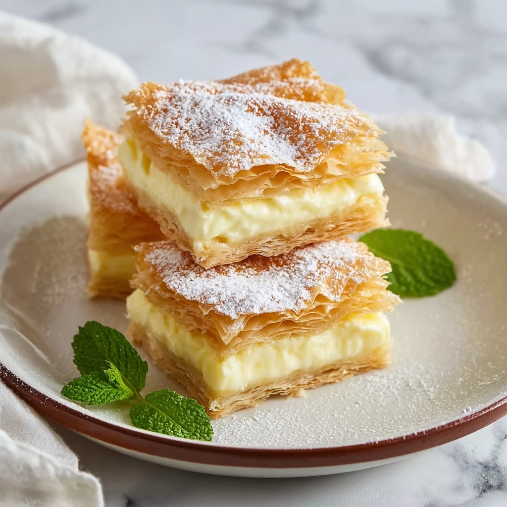 Authentic Greek Bougatsa with Creamy Custard Recipe - Recipe Image