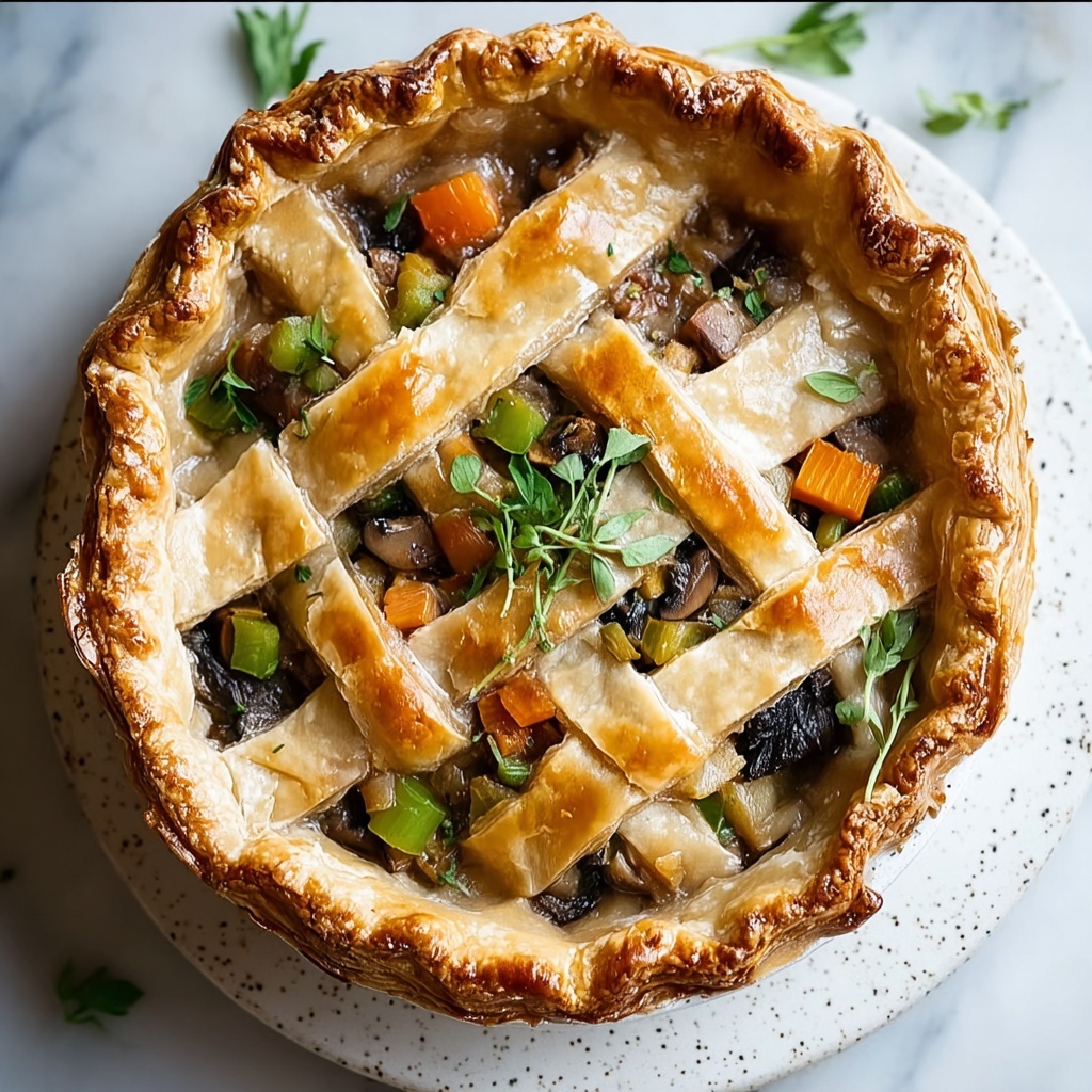 Vegetarian Mushroom and Leek Pie Recipe - Recipe Image