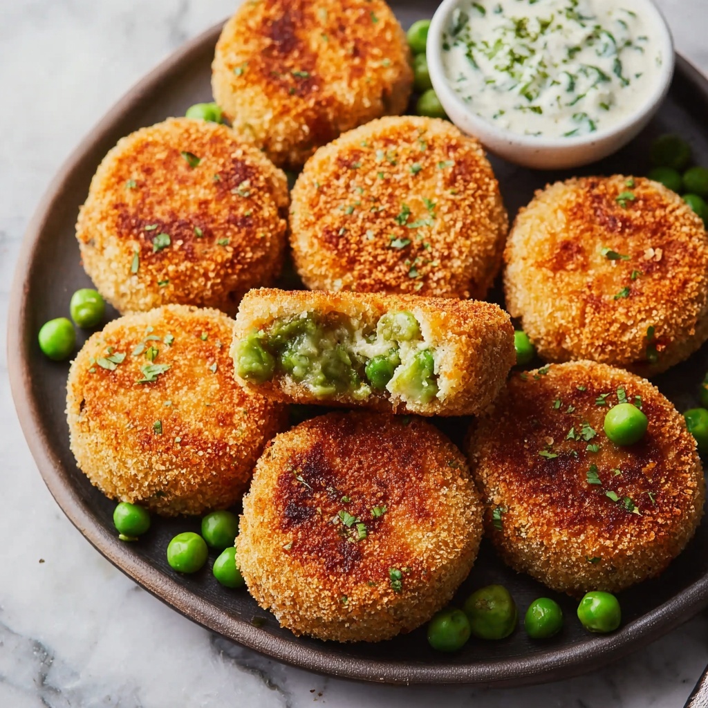 Crispy Lentil, Pea, and Potato Cakes with Green Cashew-Chili Chutney Recipe - Recipe Image