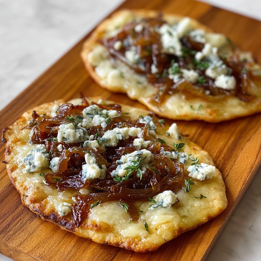 Caramelized Onion & Feta Flatbreads Recipe - Recipe Image