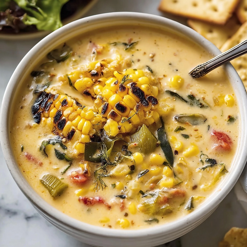 Roasted Poblano Corn Chowder for a Cozy Meal Recipe - Recipe Image