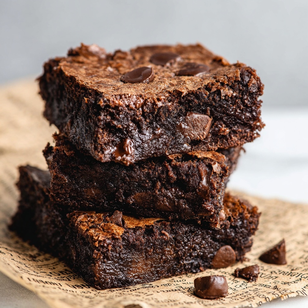 Fudgy Vegan Gluten-Free Brownies Recipe - Recipe Image